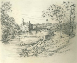 River Scene at Sheboygan Falls (Baum drawings)