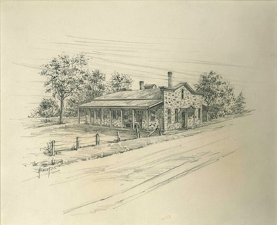 Drawing of house from Baum collection