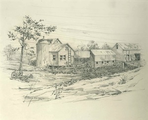 Old World Farmstead in the Town of Rhine (Baum drawings)
