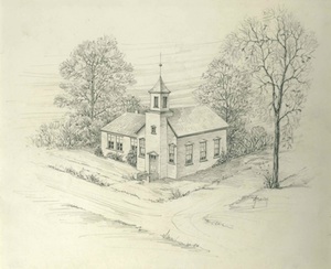 Methodist Church in Glenbeulah (Baum drawings)