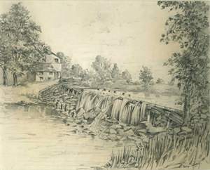 Mill Dam at Gibbsville (Baum Drawings)