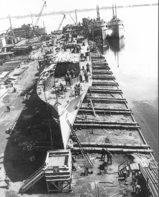 USS Sheboygan at the docks