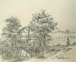 Old Mill at Winooski (Baum drawings)
