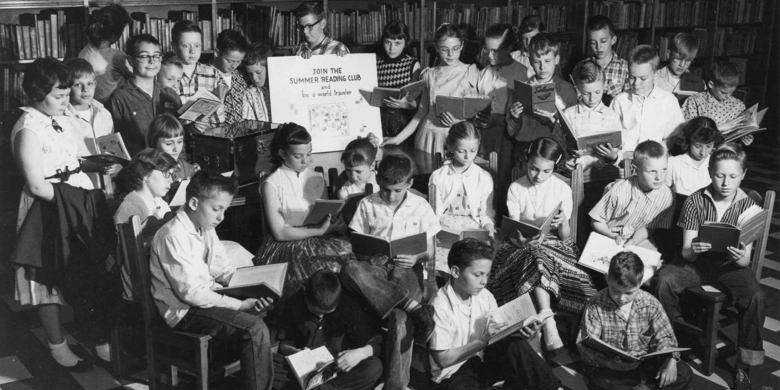 A photo of the summer reading club in 1967.