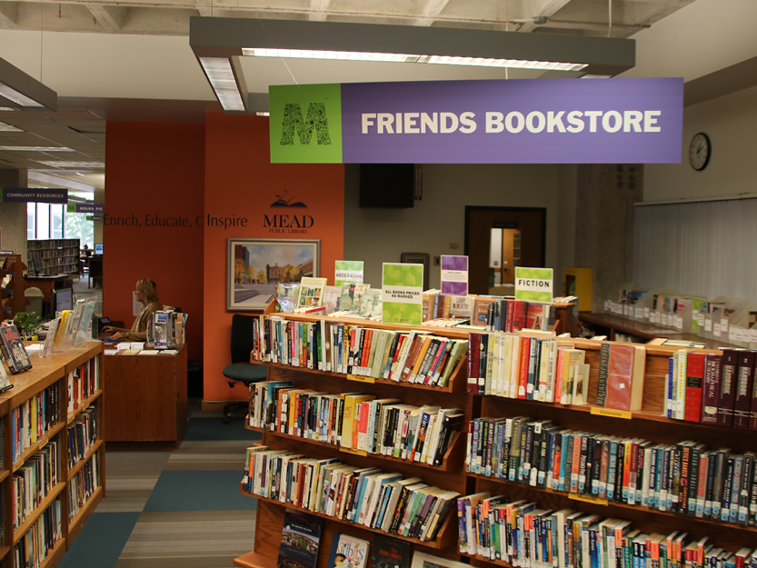 A photo of the Friends of Mead Bookstore.