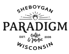 logo for Paradigm Coffee and Music
