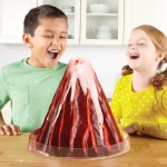 Children with volcano science project