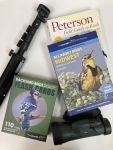 Photo of bird watching supplies included in Mead's bird watching kit