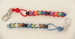 beaded fidget keychain
