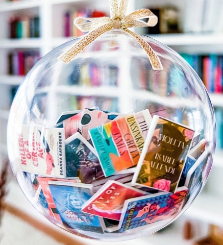 ornament filled with books