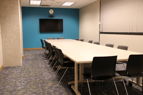 Tables and chairs in the Public Conference Room #2