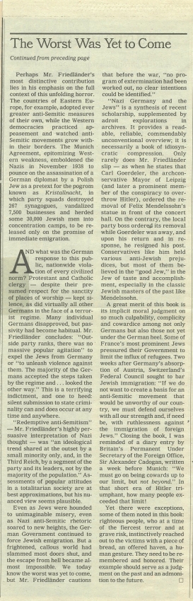 Book Review of Nazi Germany and the Jews. Volume 1: The Years of Persecution, 1933- 1939