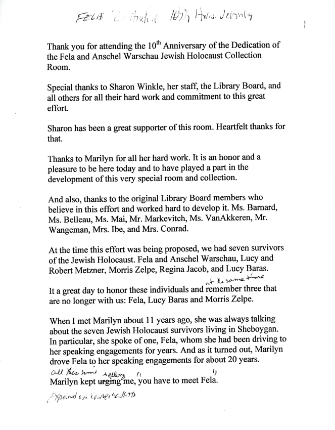 Juan Perez Remarks for the 10th Anniversary of the Dedication