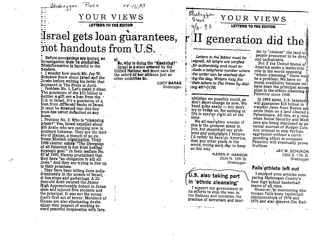 Letters to the editor