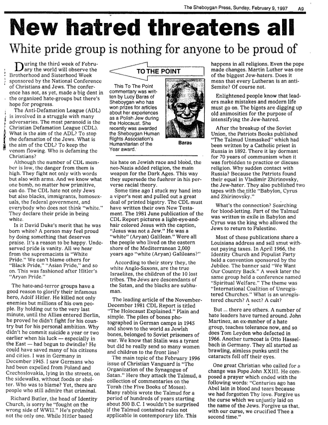 New Hatred Threatens All