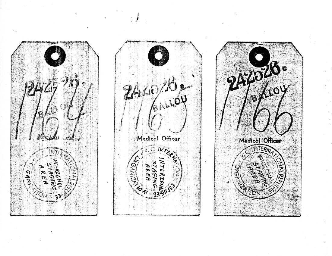 Boarding Tags for Lucille & Robert Matzner and son Richard 