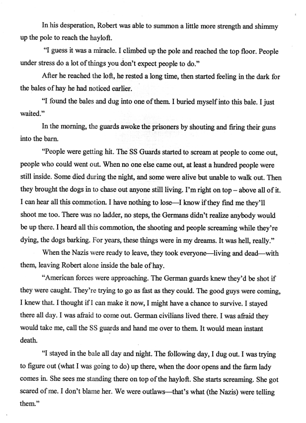 Robert Matzner's Personal Narrative 