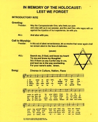 In Memory of the Holocaust Progam Page 1