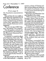 Article- "Women Survivors, Rescuer Recall Traumatic War Years" page 2