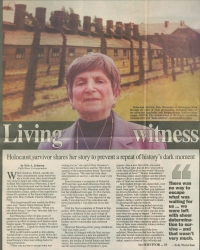 Fela Warschau photograph and article "Living Witness"