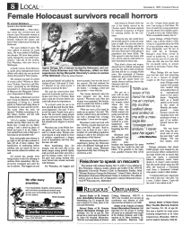 Article- Female Holocaust Survivors Recall Horrors