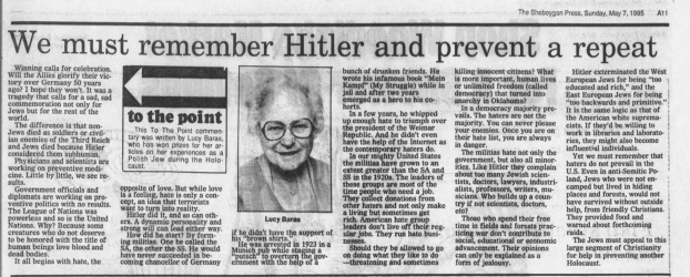 We Must Remember Hitler and Prevent a Repeat