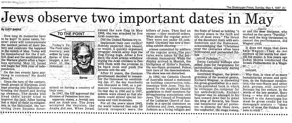 Jews Observe Two Important Dates in May