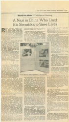 A Nazi in China Who Used His Swastika to Save Lives