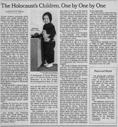 Holocaust's Children, One by One By One
